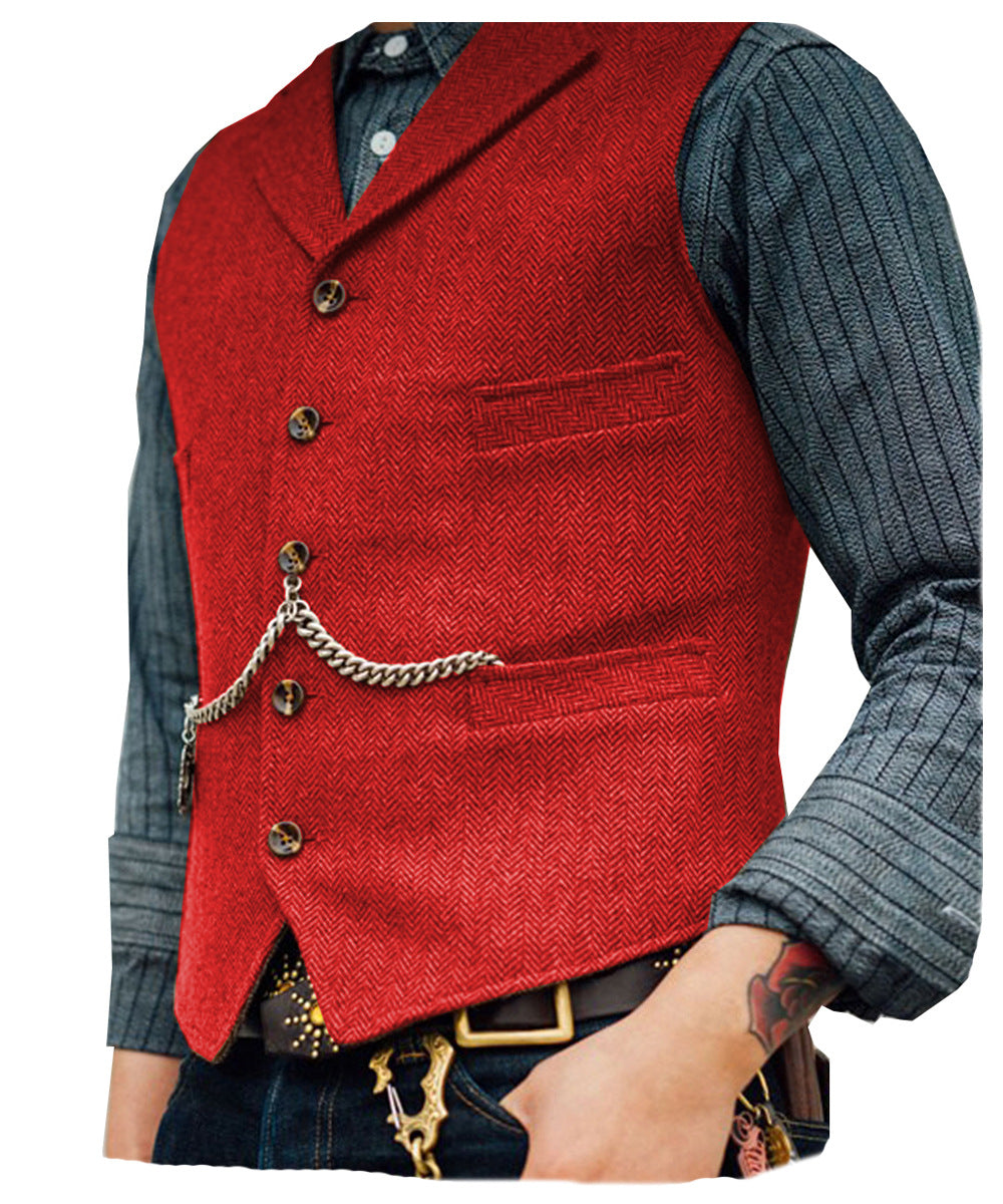 Ärmellose Steampunk-Weste für Herren