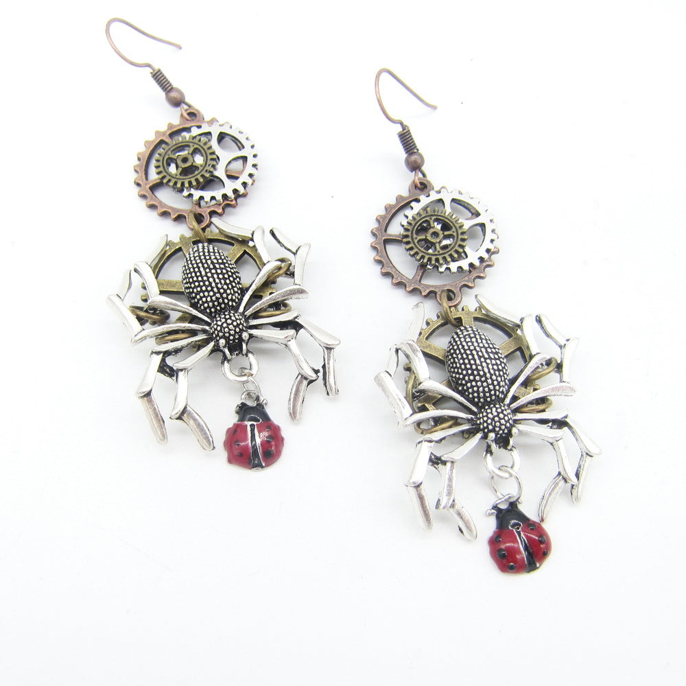 Steampunk-Spinnenohrringe