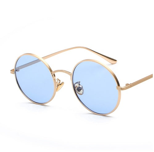 Runde Vintage-Steampunk-Sonnenbrille
