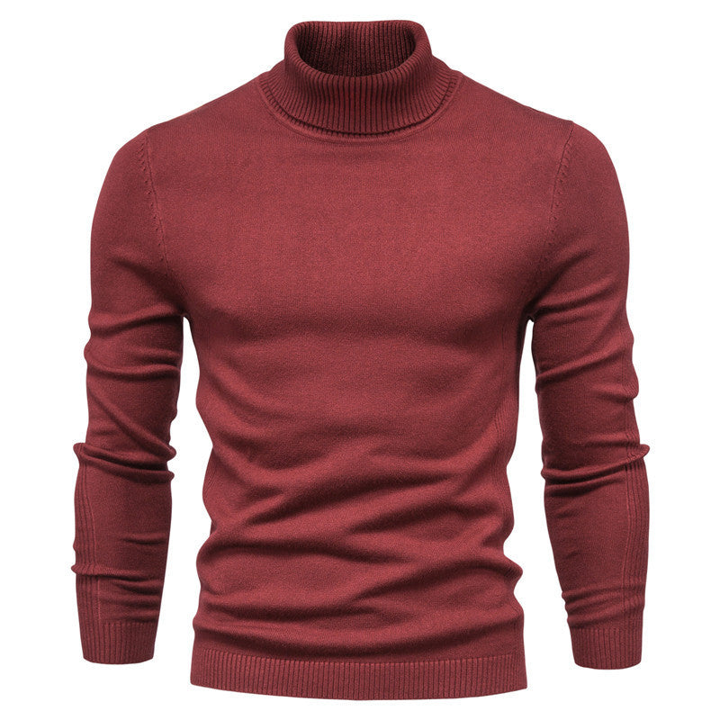 Slim-Fit-Rollkragenpullover für Herren
