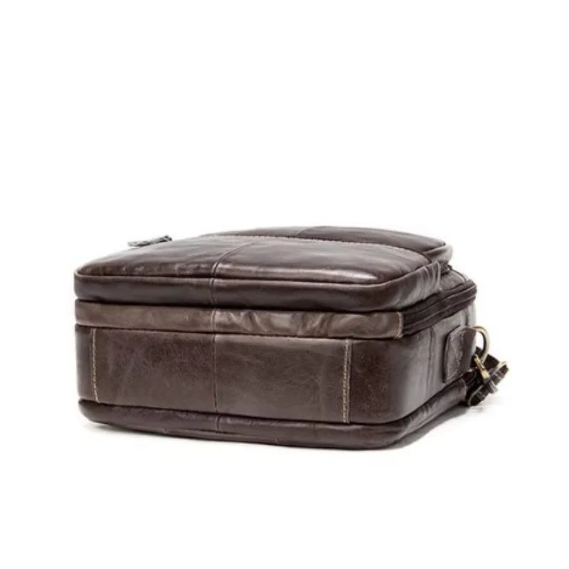 Vintage-Lederschultertasche für Herren