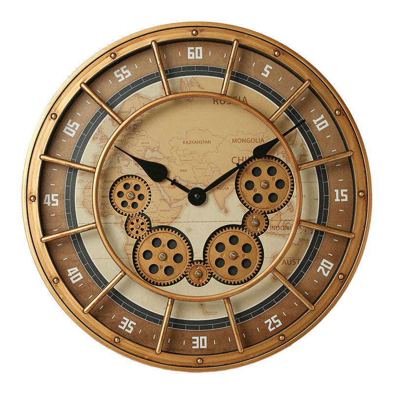 Vintage Steampunk-Uhr mit freiliegendem Uhrwerk