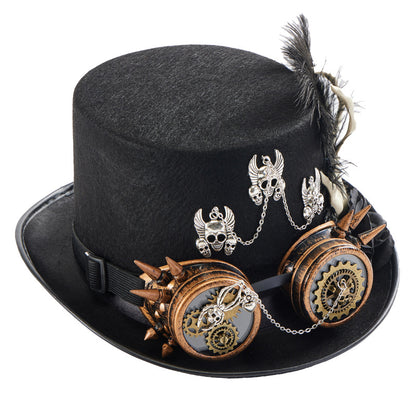 Steampunk-Totenkopfhut