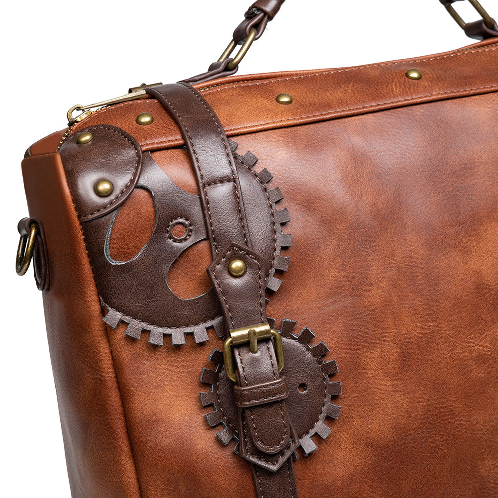 Steampunk-Tasche aus Kunstleder / PU