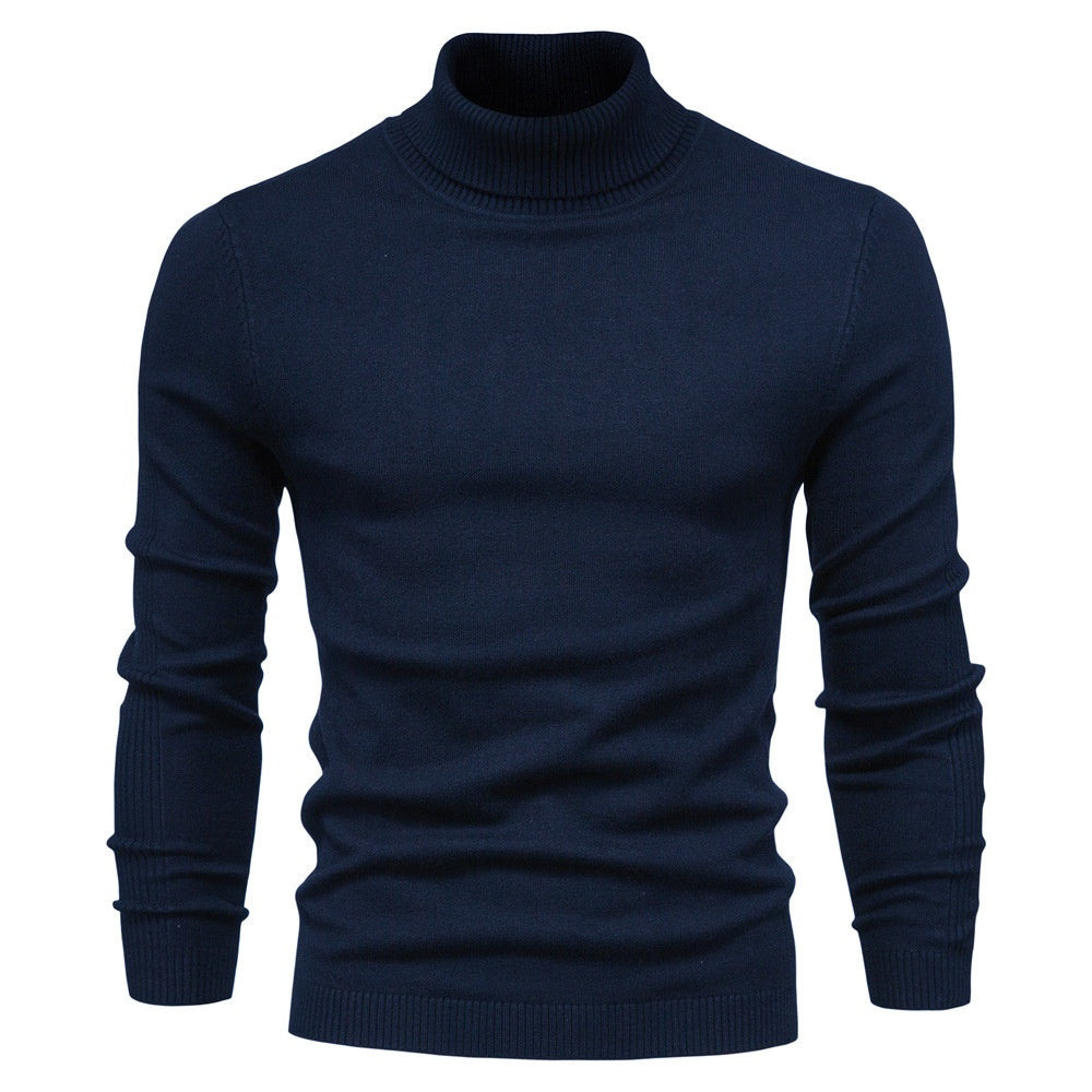 Slim-Fit-Rollkragenpullover für Herren