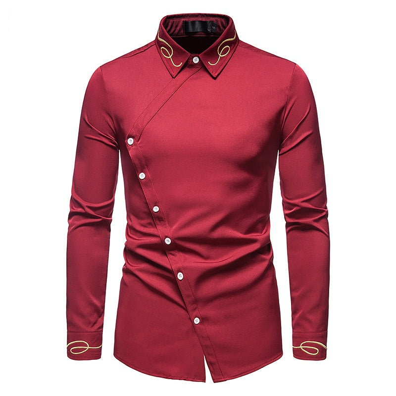 Asymmetrisches Button-Down-Hemd