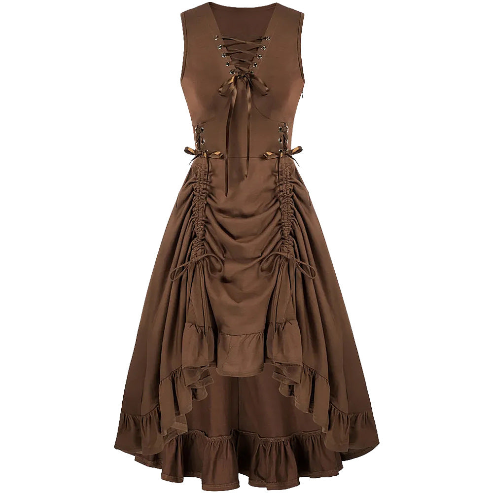 Langes Steampunk-Kleid