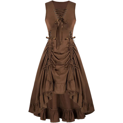 Langes Steampunk-Kleid