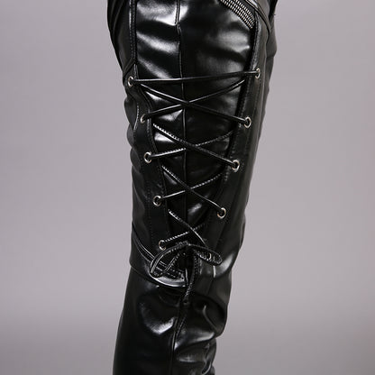 Gothic-Herrenhose aus Kunstleder