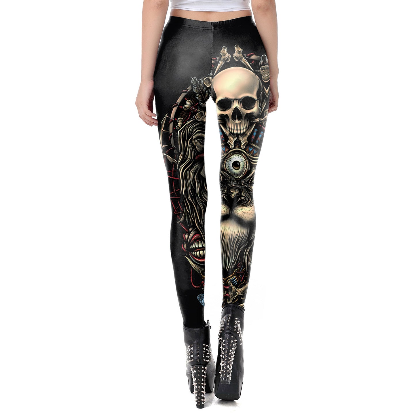 Totenkopf-Leggings