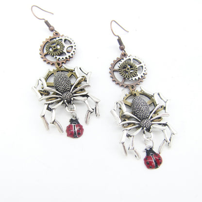 Steampunk-Spinnenohrringe