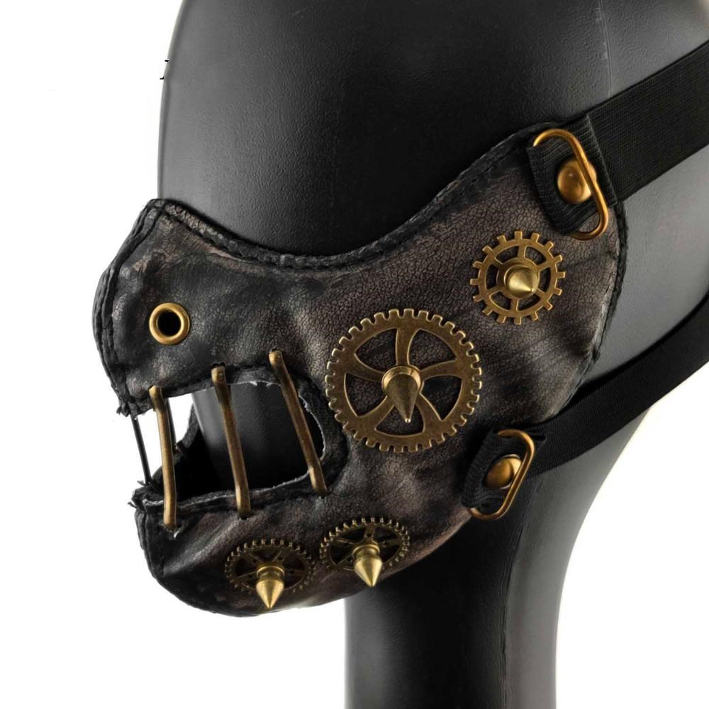 Steampunk-Maske aus Kunstleder