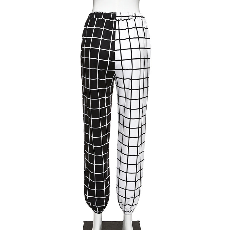 Gothic-Hose für Damen, schwarz-weiß