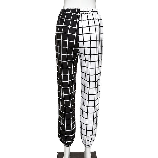 Gothic-Hose für Damen, schwarz-weiß