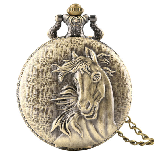 Taschenuhr mit Pferd