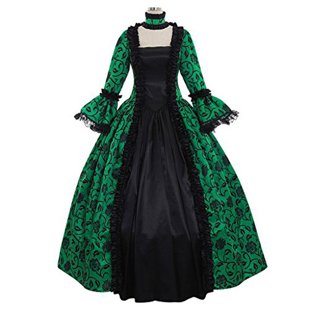 Rotes viktorianisches Steampunk-Kleid