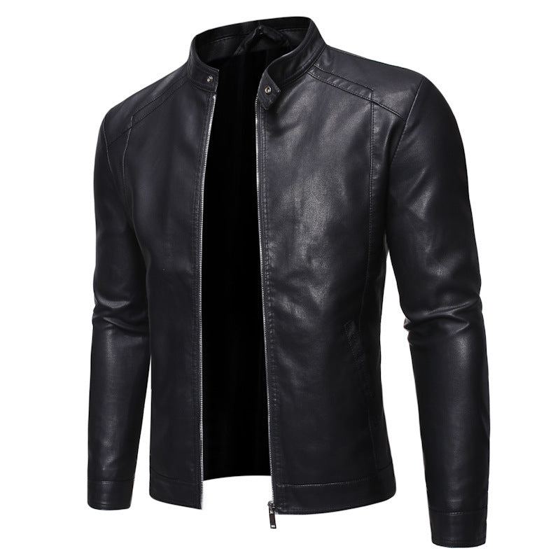 Herren Bikerjacke aus Kunstleder