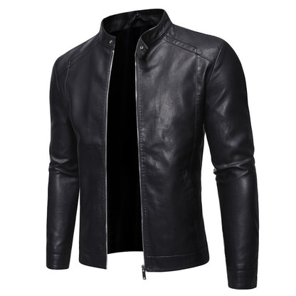 Herren Bikerjacke aus Kunstleder