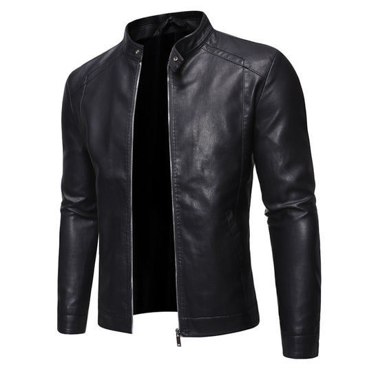 Herren Bikerjacke aus Kunstleder