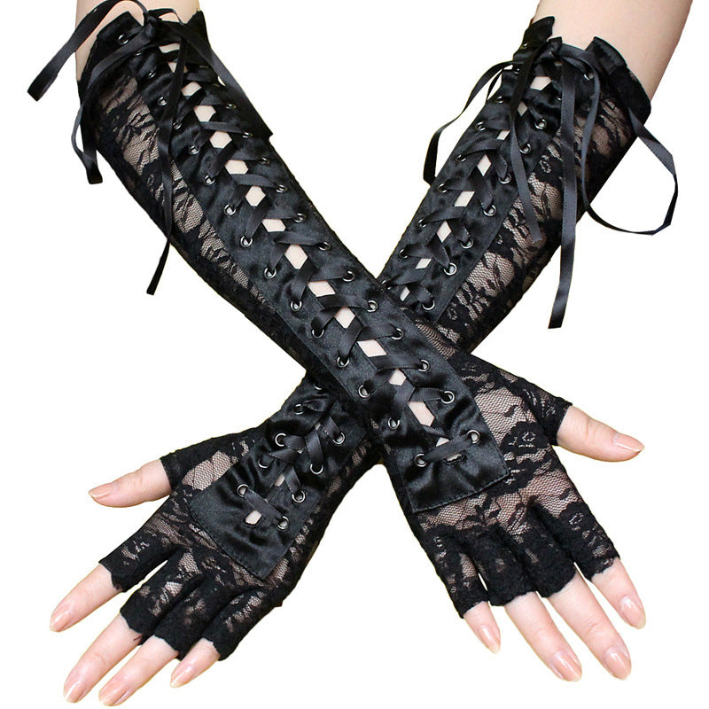 Lange Spitzenhandschuhe