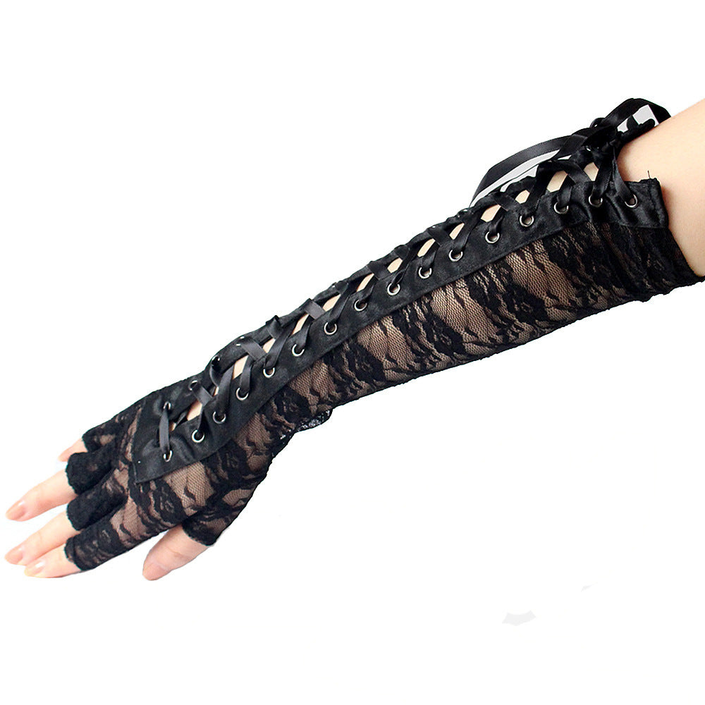 Lange Spitzenhandschuhe
