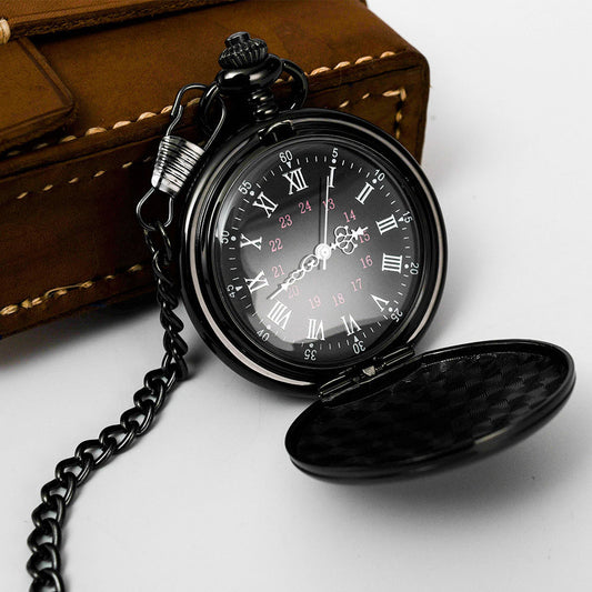 Schwarze Herren-Taschenuhr
