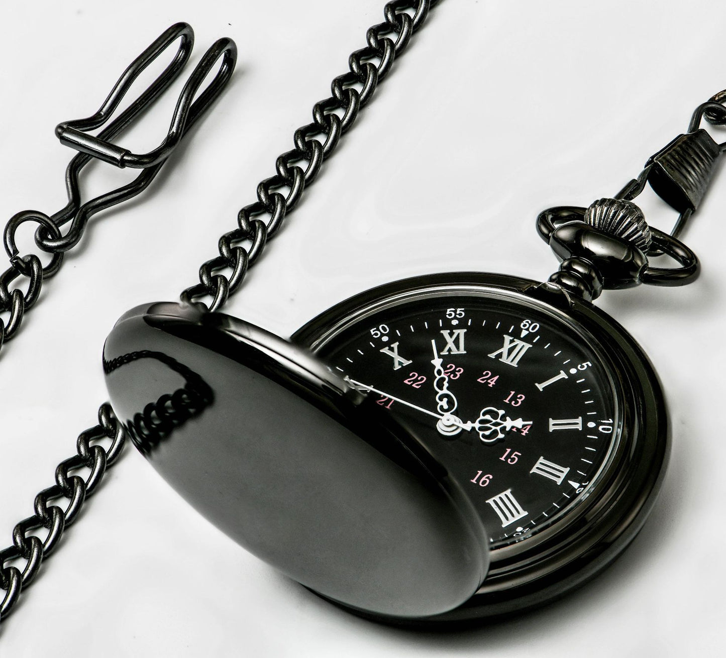Schwarze Herren-Taschenuhr