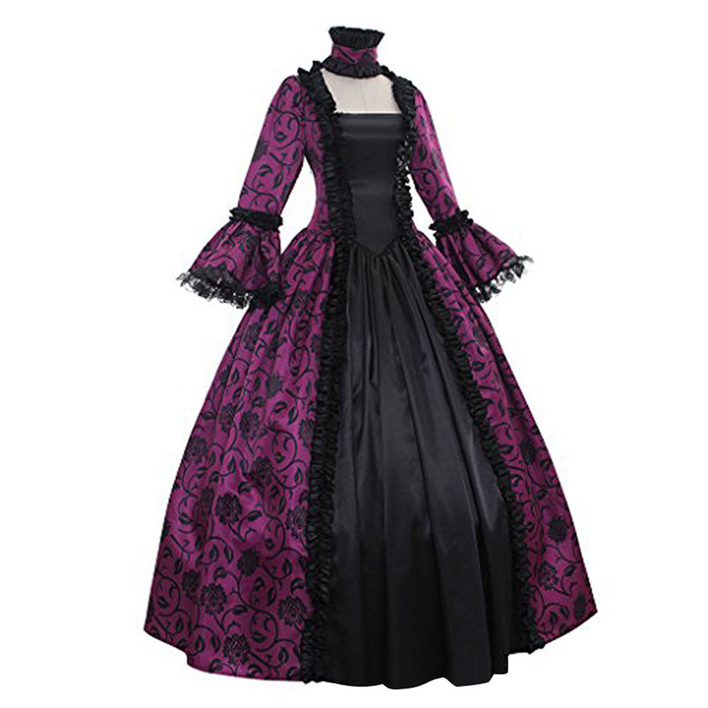 Rotes viktorianisches Steampunk-Kleid