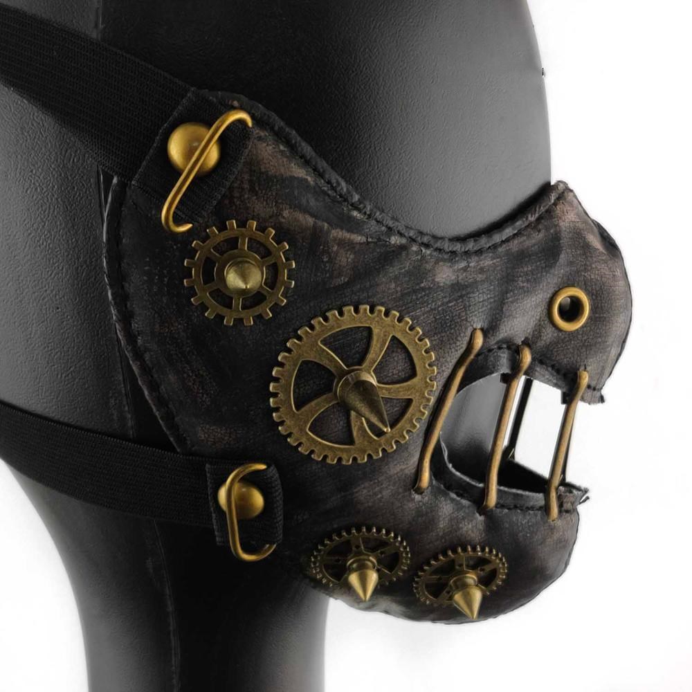Steampunk-Maske aus Kunstleder