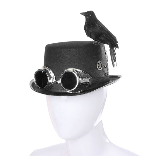 Steampunk-Hut mit Vogel