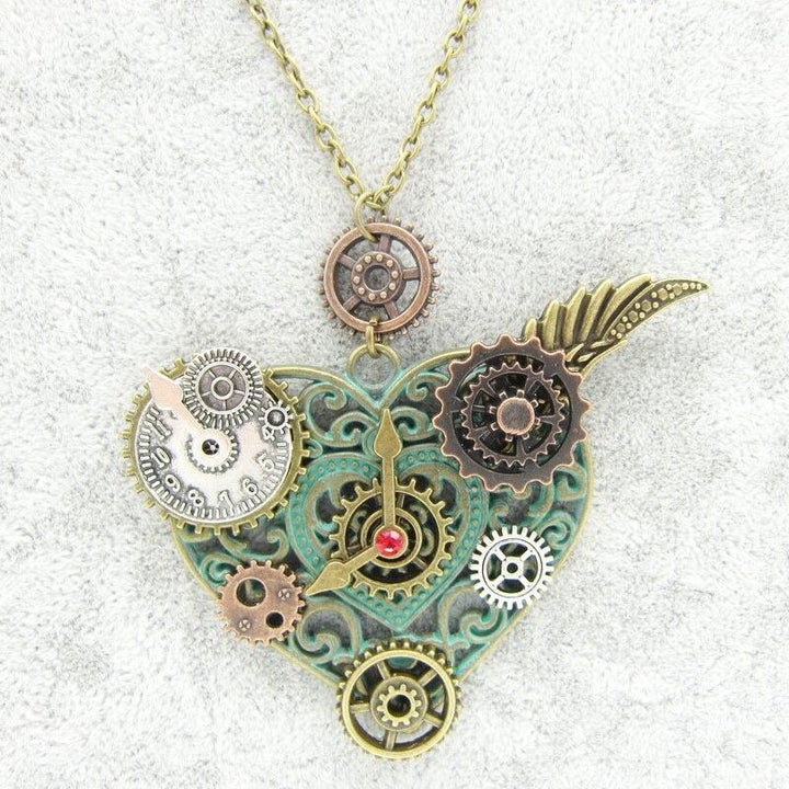 Steampunk-Anhänger Kupferherz