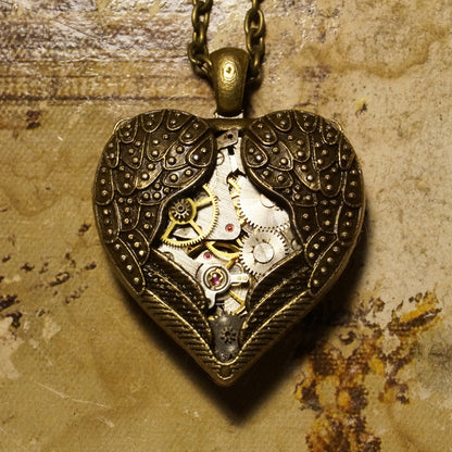 Steampunk-Anhänger Herz