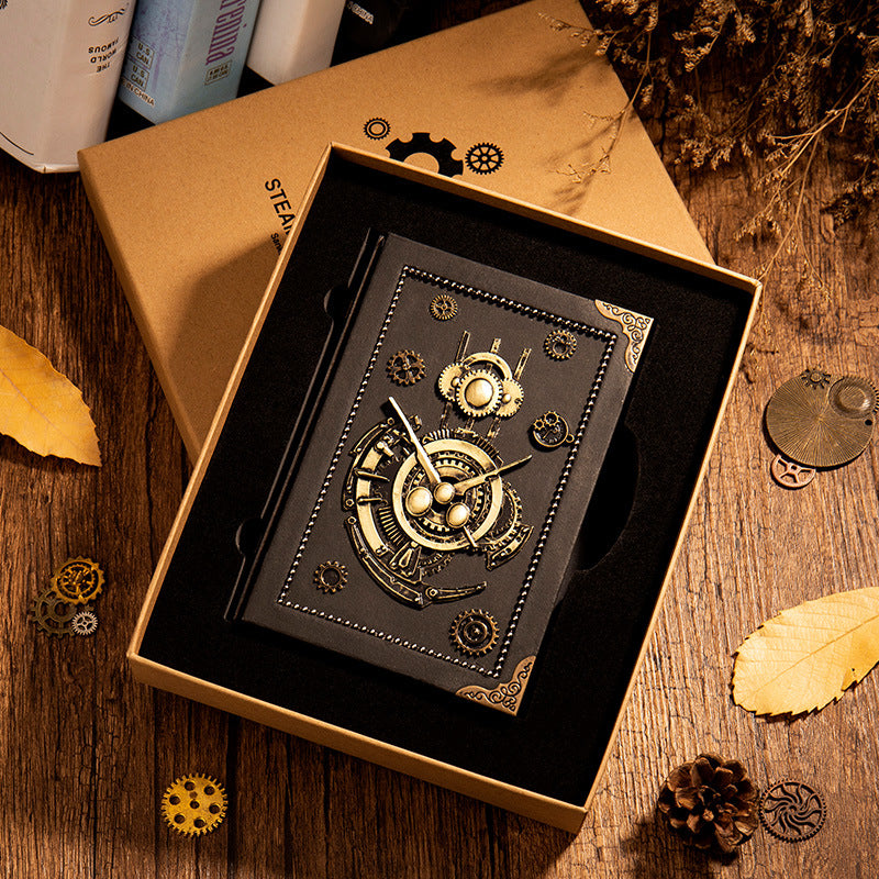 Schwarzes Steampunk-Notizbuch