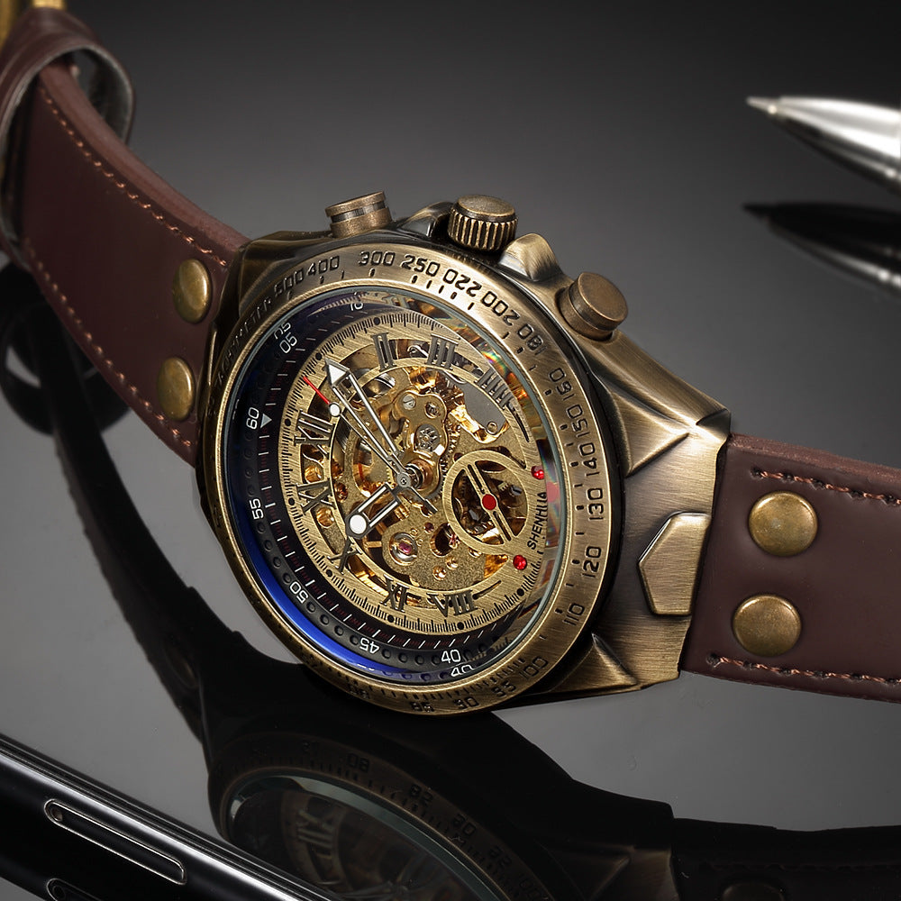Steampunk-Skelettuhr
