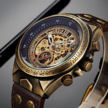 Steampunk-Skelettuhr