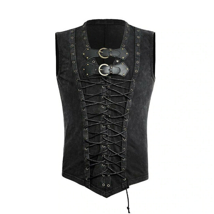 Steampunk-Korsett für Herren mit Schnürung
