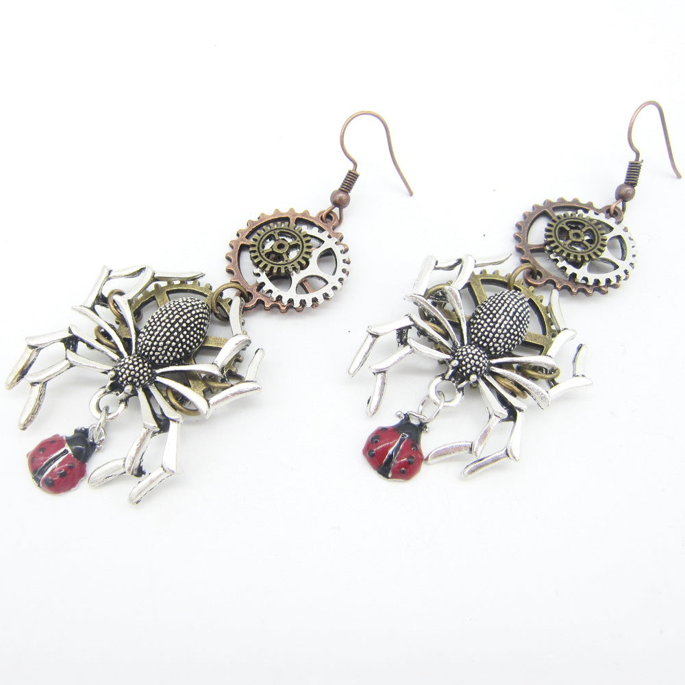 Steampunk-Spinnenohrringe