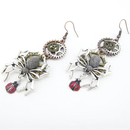 Steampunk-Spinnenohrringe