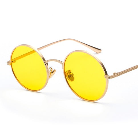 Runde Vintage-Steampunk-Sonnenbrille