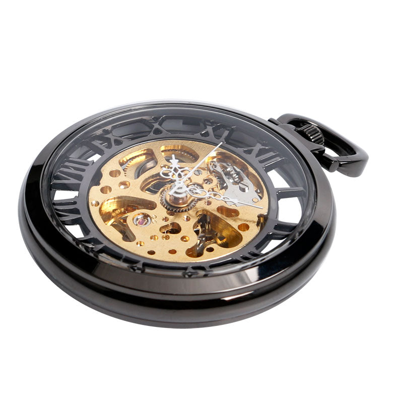 Taschenuhr mit freiliegendem Uhrwerk