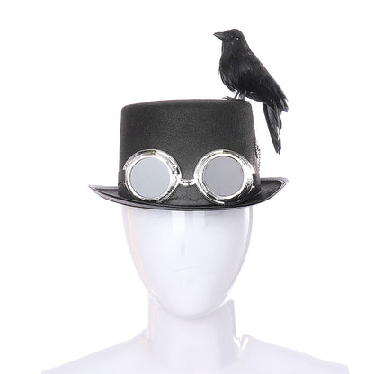 Steampunk-Hut mit Vogel