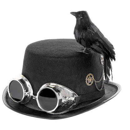 Steampunk-Hut mit Vogel
