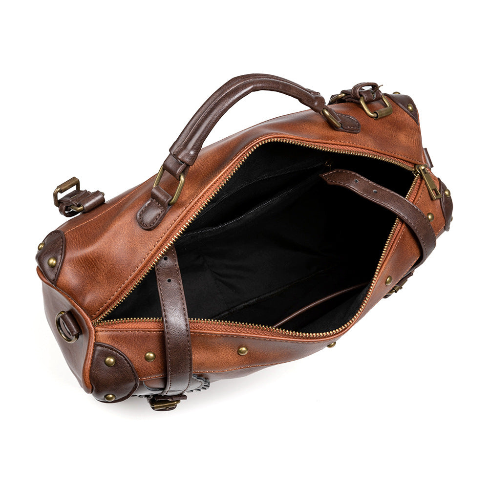 Steampunk-Tasche aus Kunstleder / PU