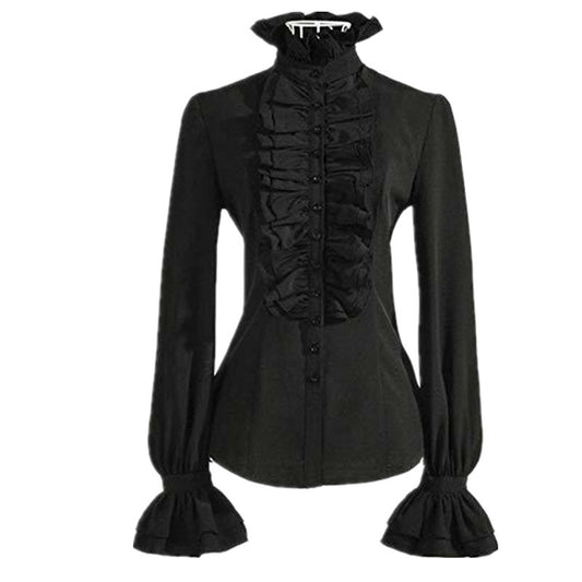Weißes Steampunk-Damenhemd