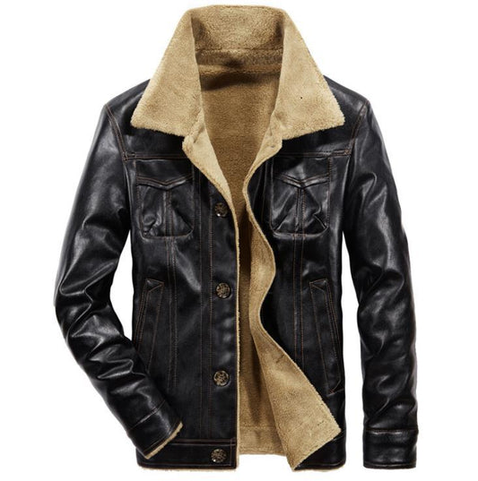 Herren-Fliegerjacke mit Pelzkragen
