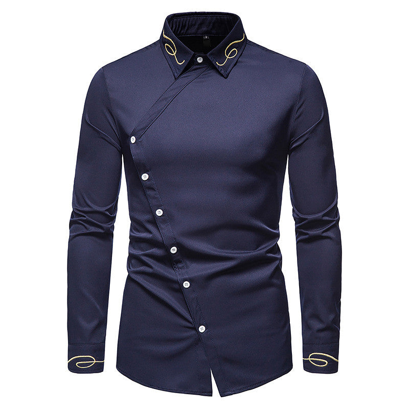 Asymmetrisches Button-Down-Hemd