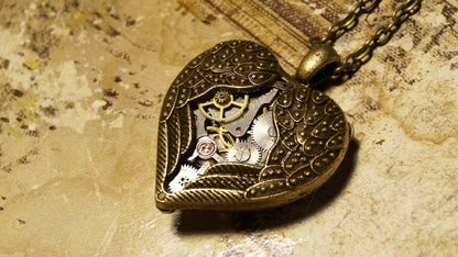Steampunk-Anhänger Herz