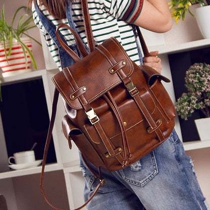Vintage Damenrucksack aus PU
