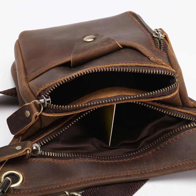 Vintage Leder-Herrenschultertasche