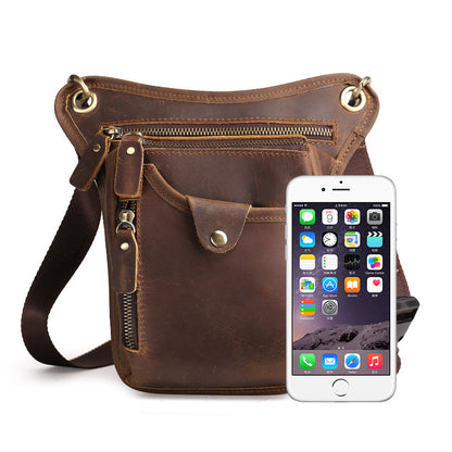 Vintage Leder-Herrenschultertasche